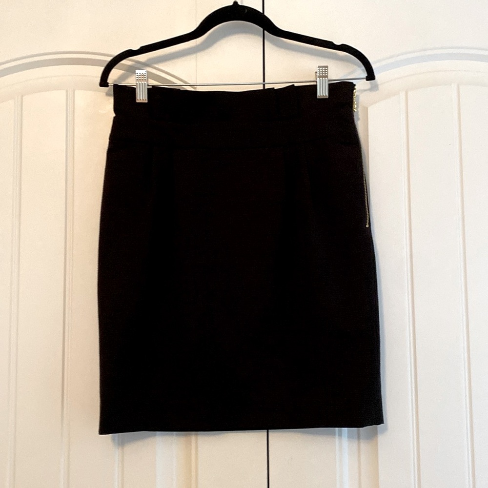 Kate Spade New York Women's High Waisted Pleated‎ Black Skirt Side Zip Size 6